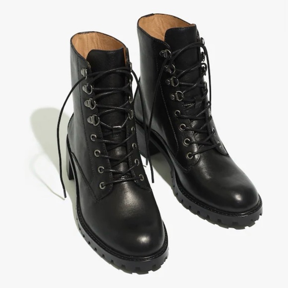 Madewell Shoes - Madewell Julien lace up lug sole black boot